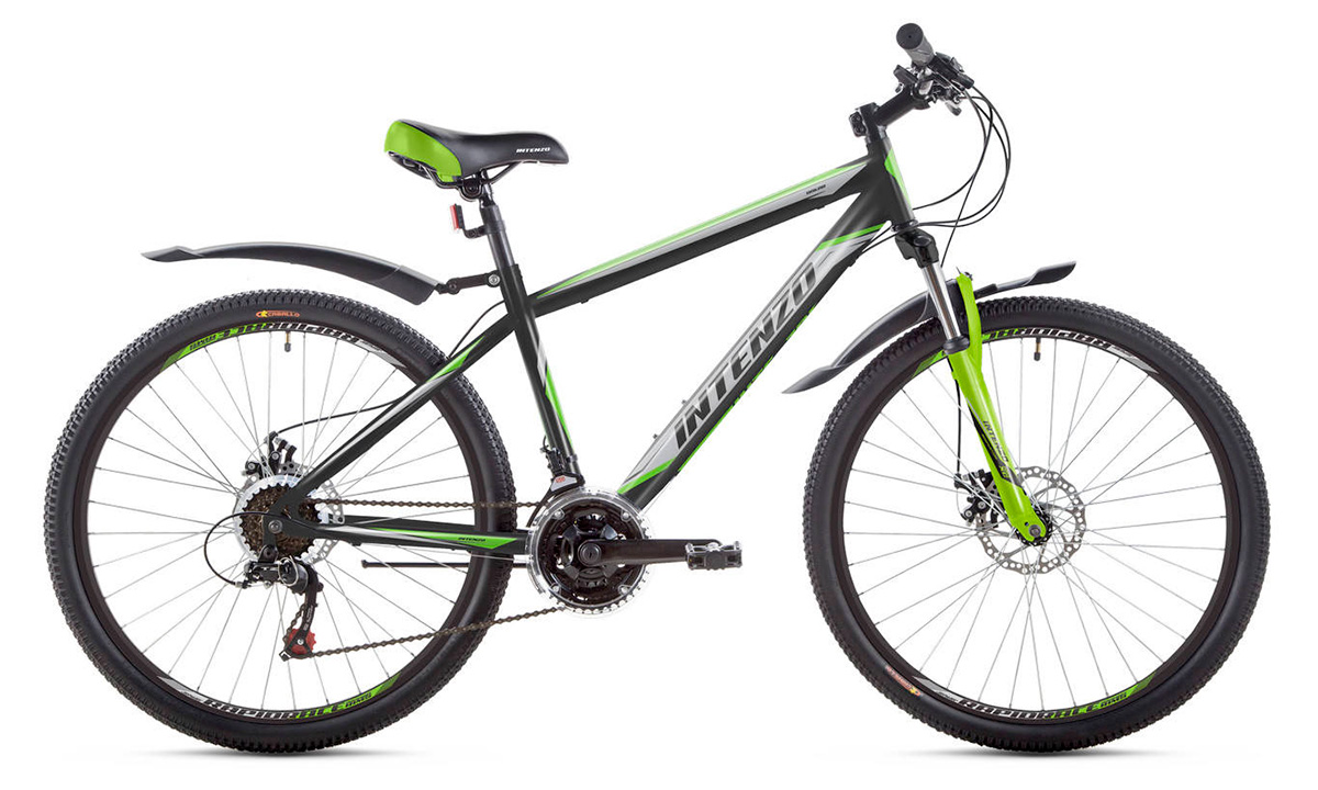 Фотографія Велосипед Intenzo DAKAR 26" (2020) 2020 Чорно-зелений 